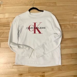 Calvin Klein crewneck / White sweater red logo
